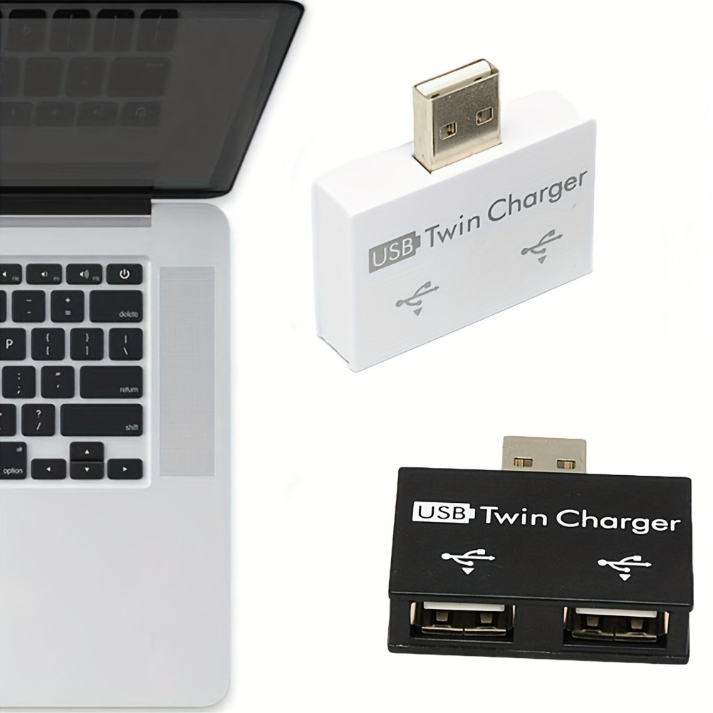 Desk Setup Usb Hub - USB2.0 Splitter 1 Male To 2