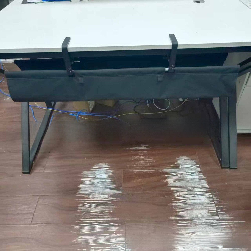 Desk Setup Layout - Cable Organizer Tray for Under Desk