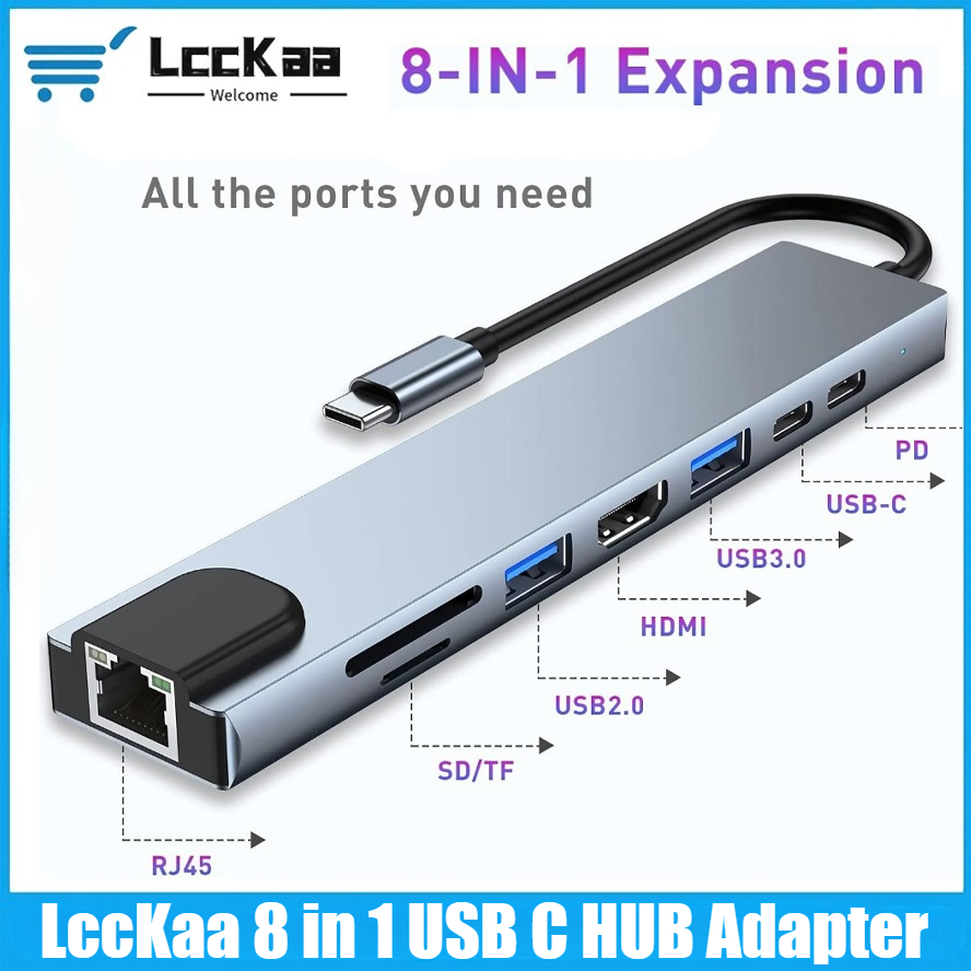 Desk Setup Usb Hub - USB C Hub 8/7 in 1