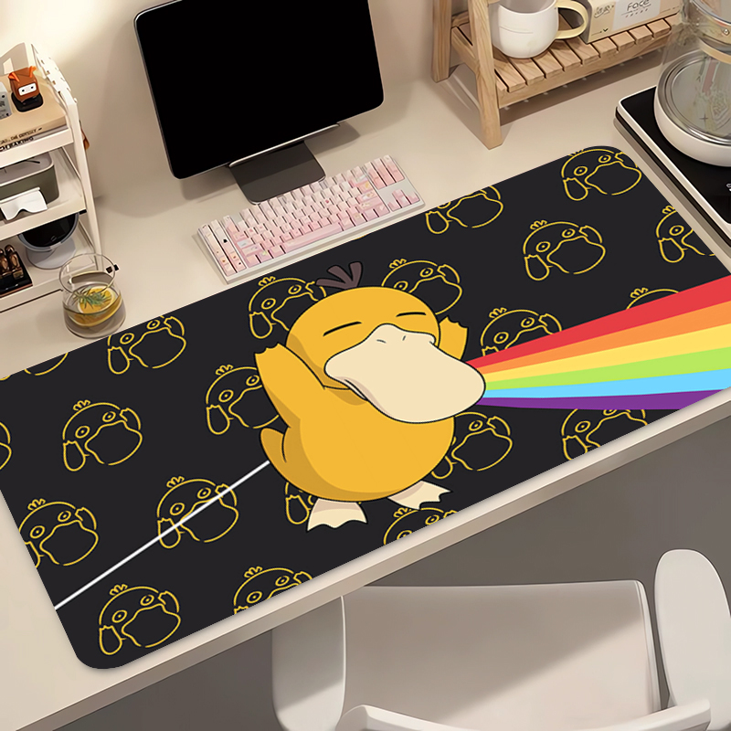 Desk Setup Mat - Natural Rubber Mouse Pad Pokemon Psyduck