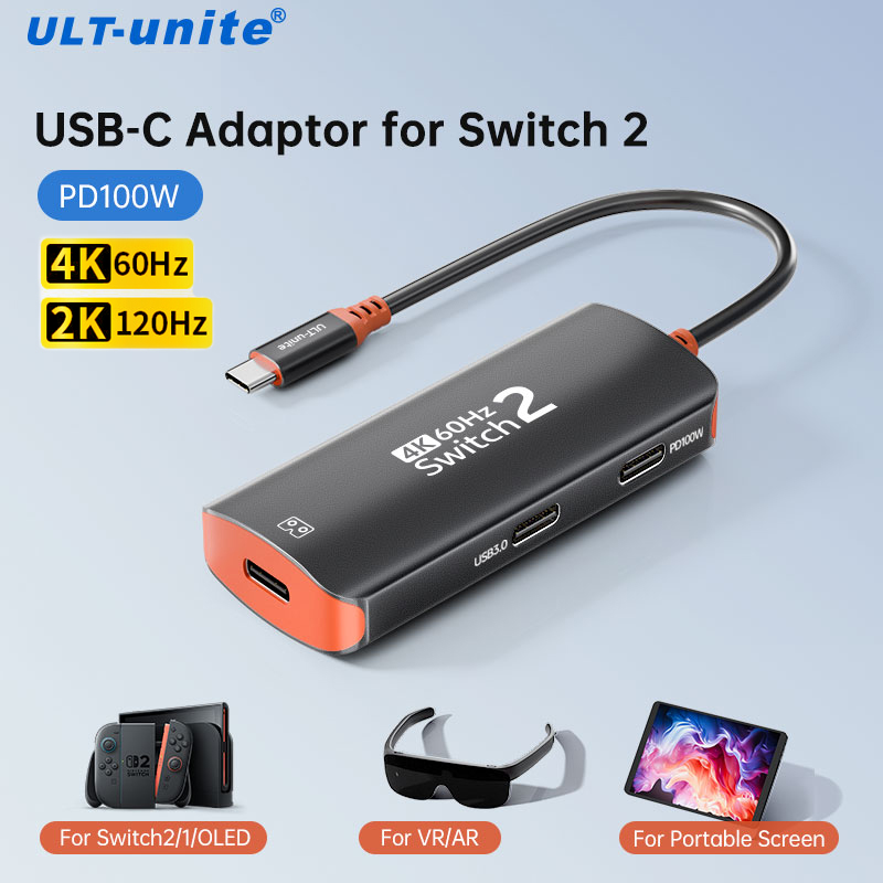 Desk Setup Usb Hub - 4K60hz USB-C Hub for Nintendo Switch