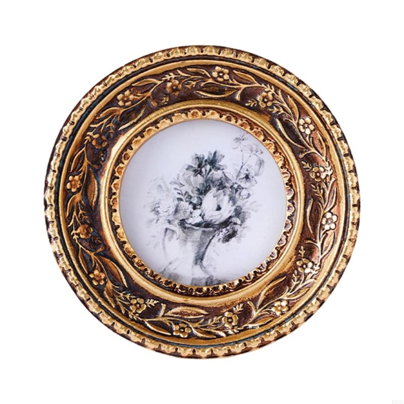 Antique Bronze Gold Round Phot - Desk Setup Photo recension och pris