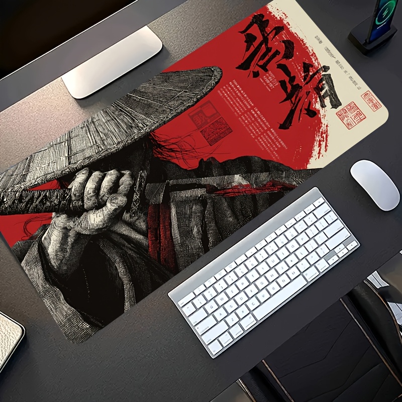 XXL Red Black Samurai Warrior  - Desk Setup Red recension och pris