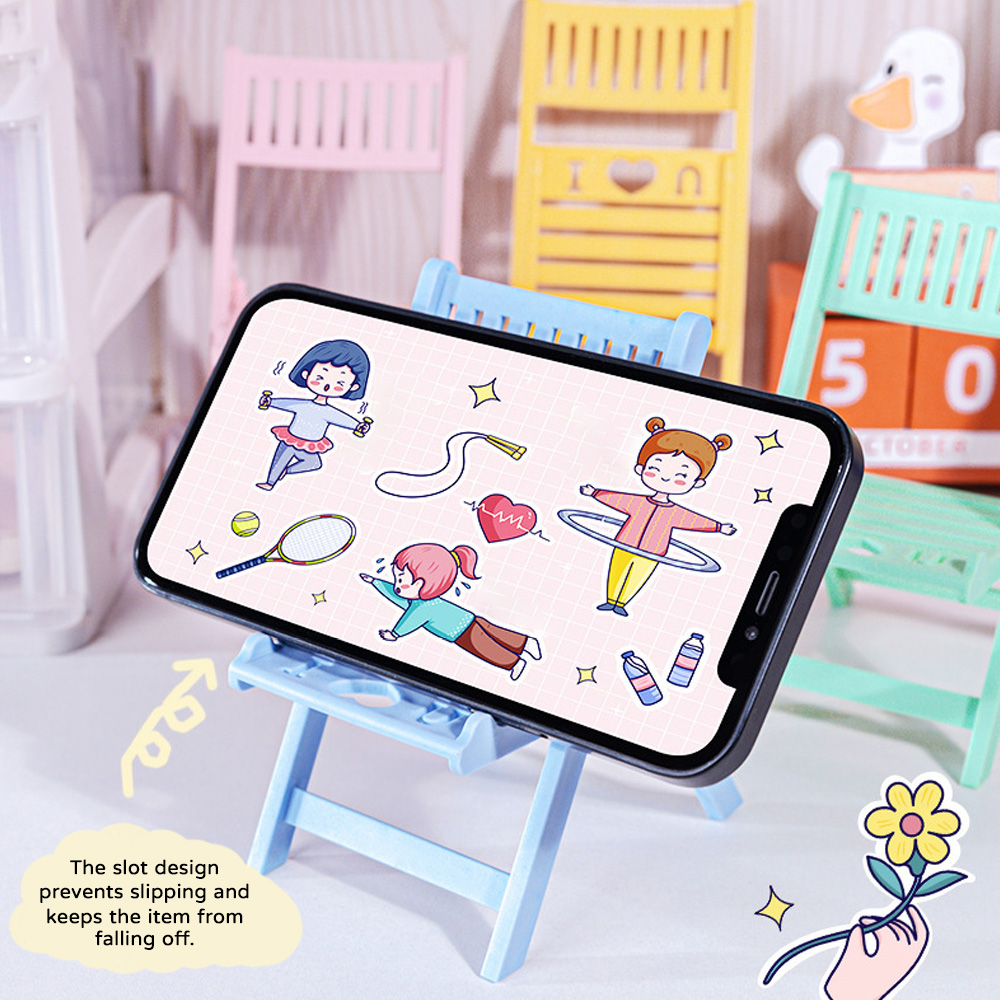 Mini Folding Chair Phone Stand - Desk Setup Options recension och pris