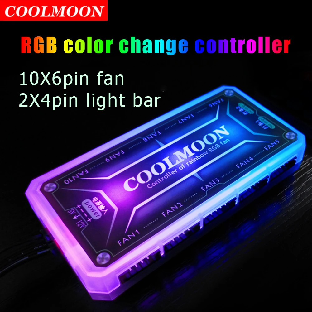 COOLMOON ARGB Controller 12V 5 - Desk Setup Usb Hub recension och pris
