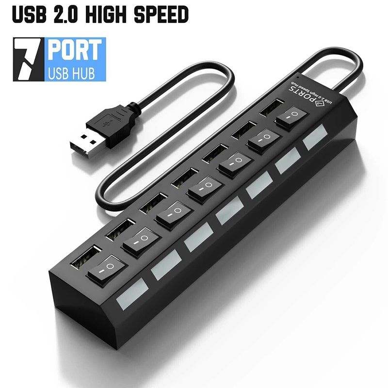 7 In 1 USB 3.0 Hub Multi USB S - Desk Setup Usb Hub recension och pris