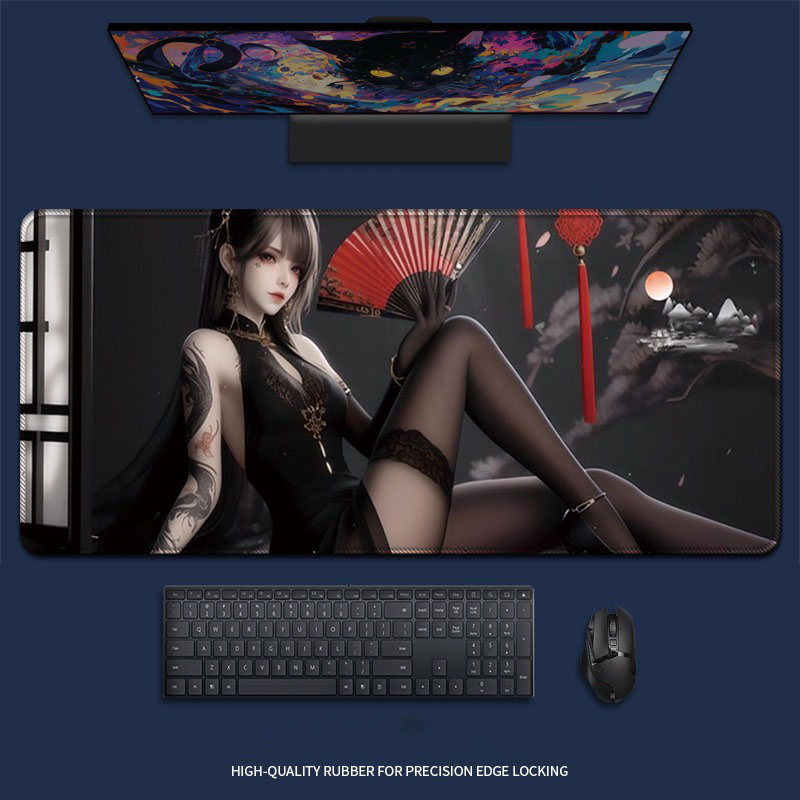 Sexy Anime Girl Red Fan Extend - Desk Setup Red recension och pris