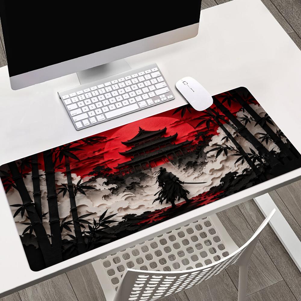 Samurai Red Moon Mouse Pads Pc - Desk Setup Red recension och pris