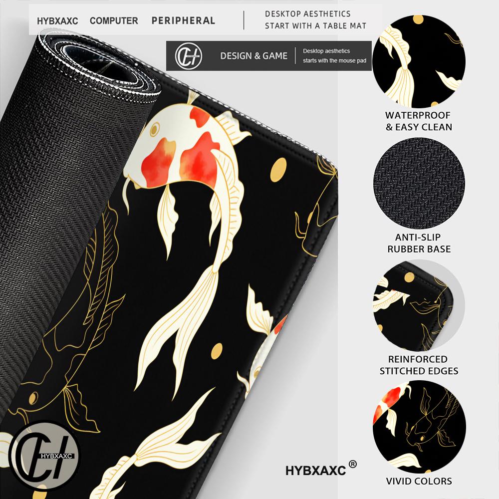 HYBXAXC Japanese Koi Fish Desk - Desk Setup Red recension och pris