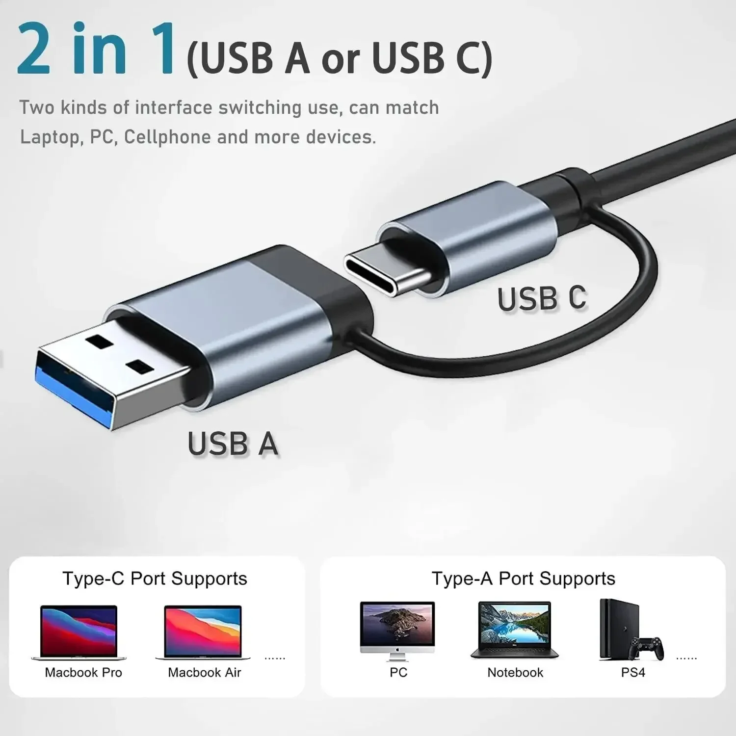 8 In 2 USB-C Hub With 3.0 SD/T - Desk Setup Usb Hub recension och pris