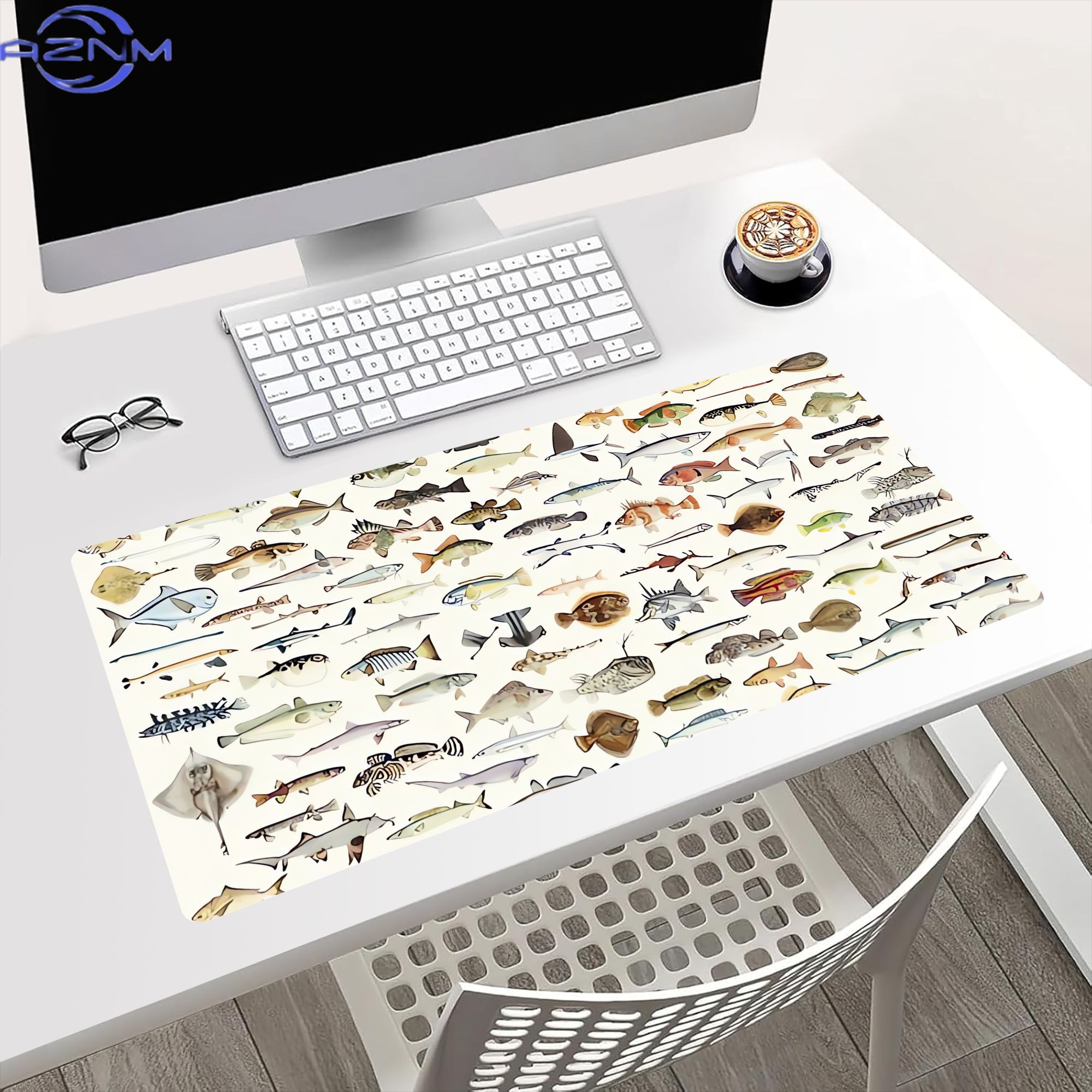 Fish Desk Mat for Mood Lightin - Desk Setup Bedroom recension och pris