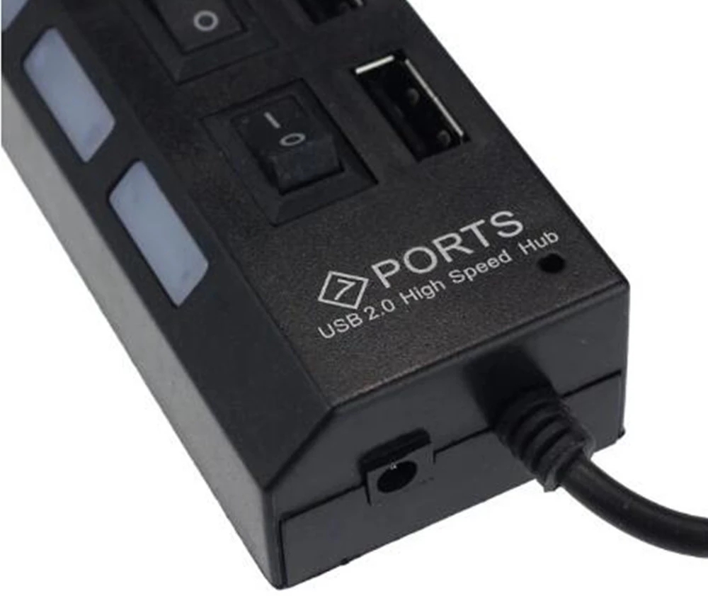 7 Port USB 2.0 Hub Splitter Fo - Desk Setup Usb Hub recension och pris