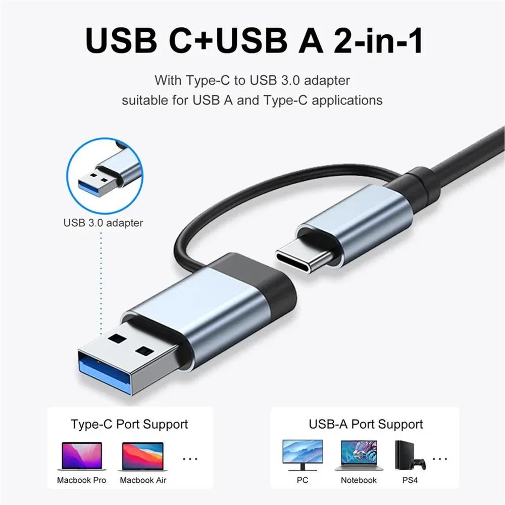 8 In 2 USB Type C HUB Docking  - Desk Setup Usb Hub recension och pris