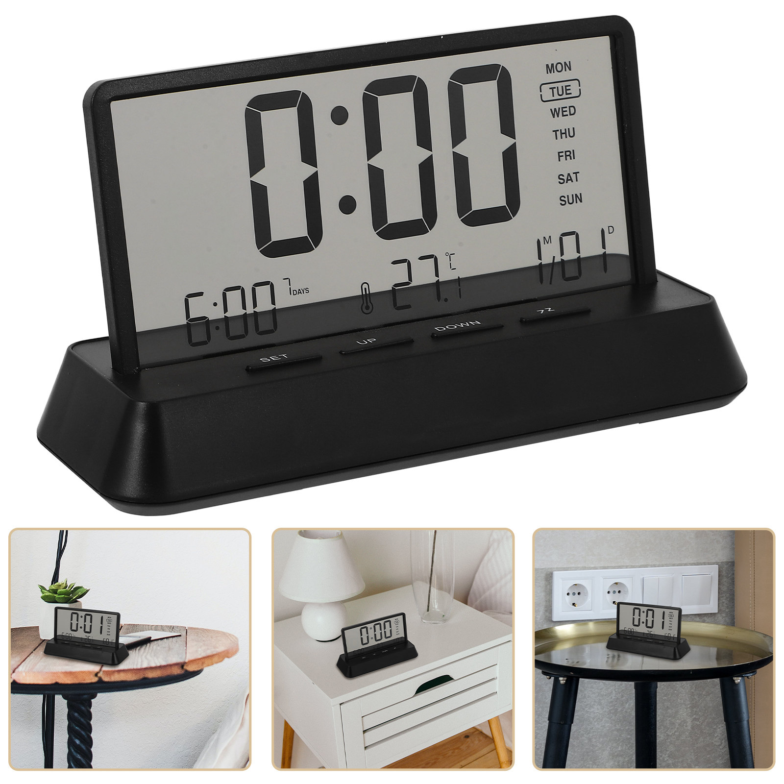 Digital Alarm Clock Small Comp - Desk Setup Bedroom recension och pris