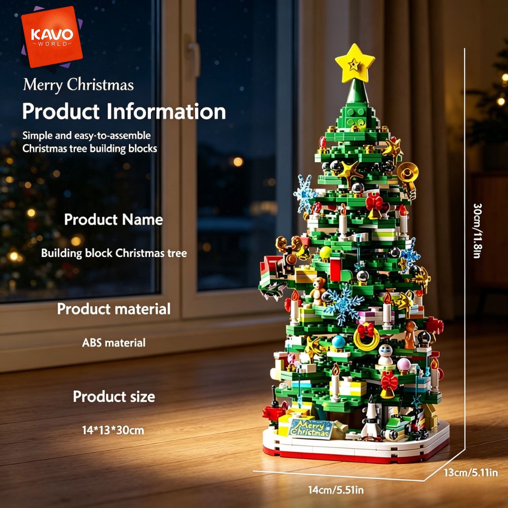 KAVOWORLD 1024pcs Christmas Tr - Desk Setup Options recension och pris
