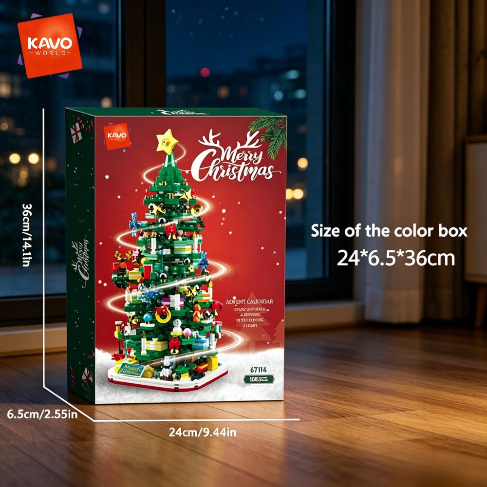 KAVOWORLD 1024pcs Christmas Tr - Desk Setup Options recension och pris